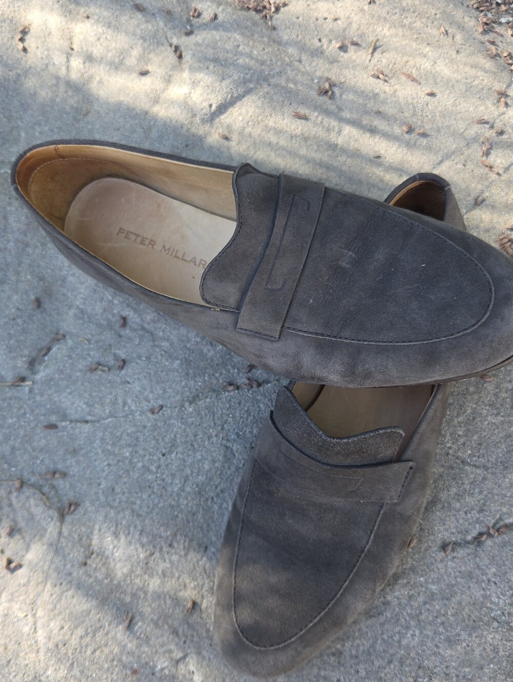 Peter Millar Women Brown Suede Penny Loafers